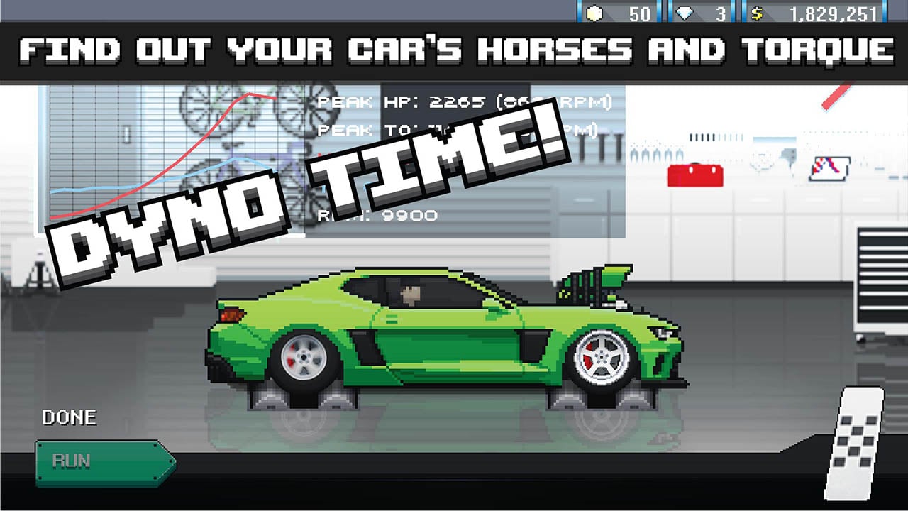 شاشة Pixel Car Racer 3