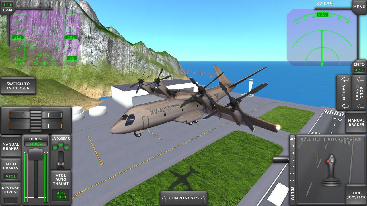 شاشة Turboprop Flight Simulator 3D 3