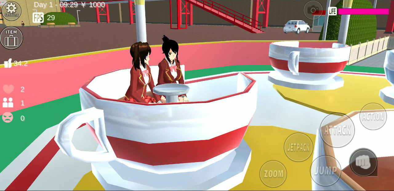 شاشة SAKURA School Simulator 3
