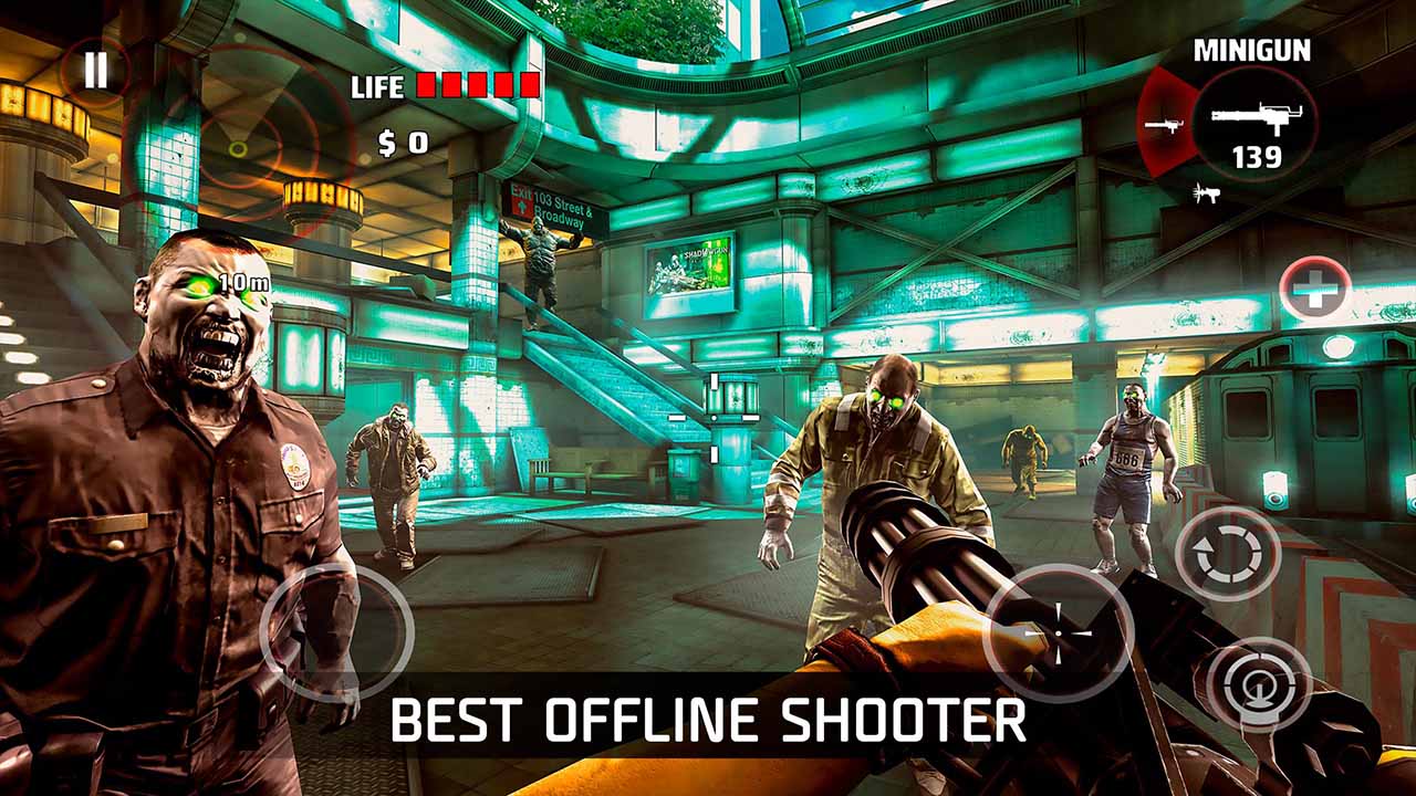 شاشة DEAD TRIGGER Offline Zombie Shooter 0