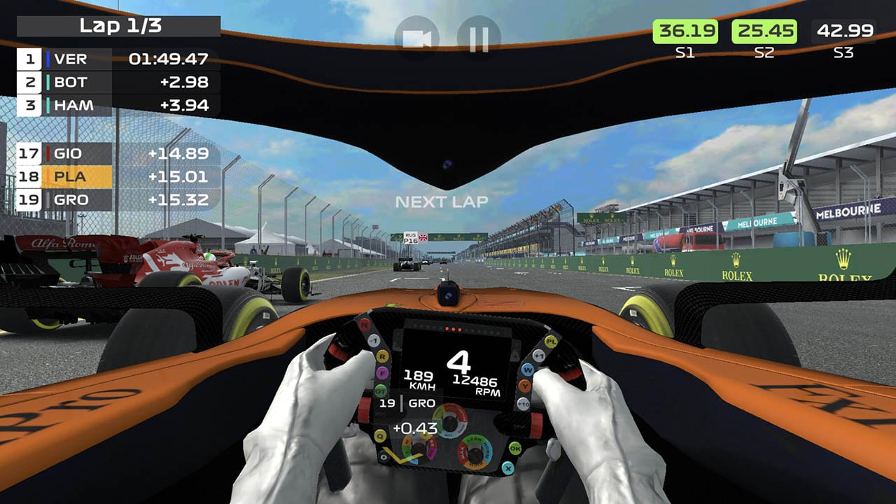 شاشة F1 Mobile Racing 2