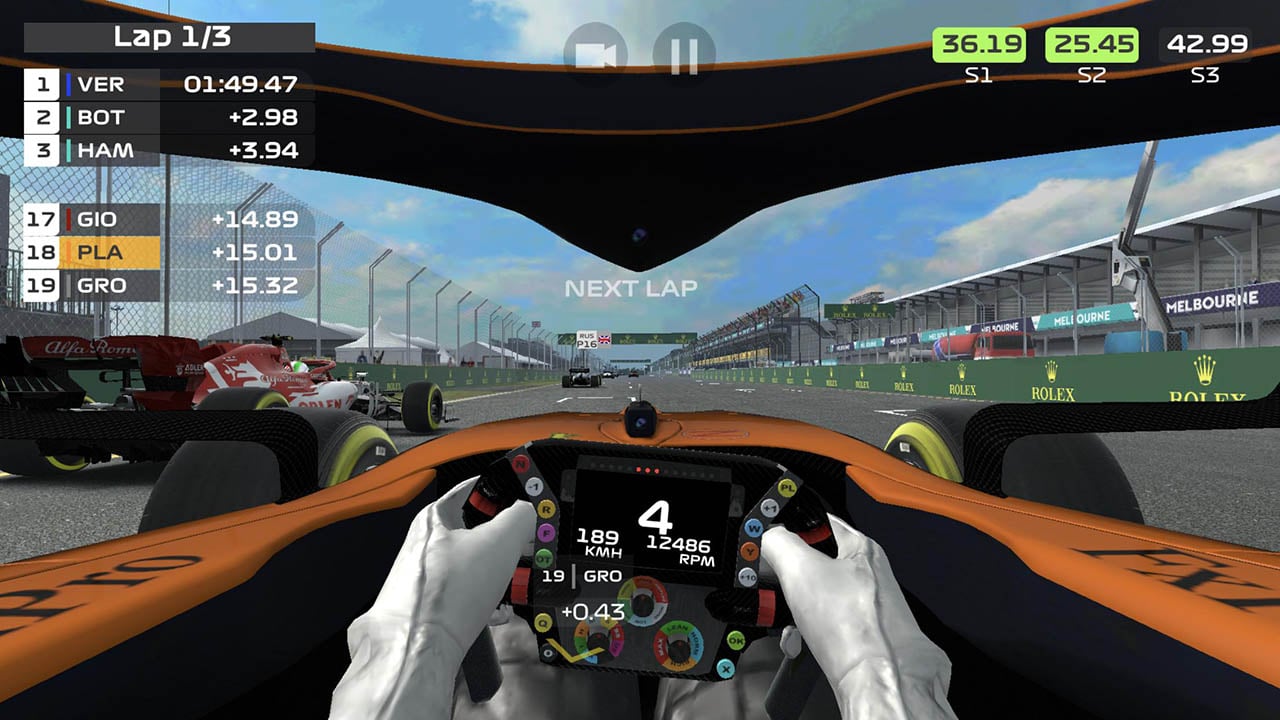 شاشة F1 Mobile Racing 2