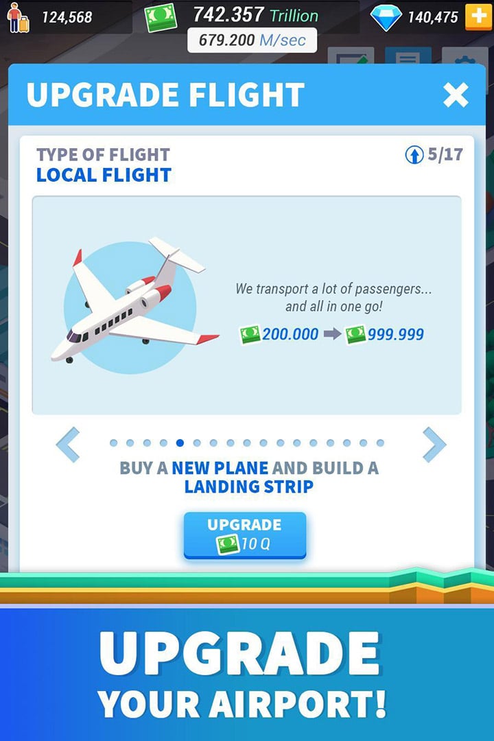 شاشة Idle Airport Tycoon 3