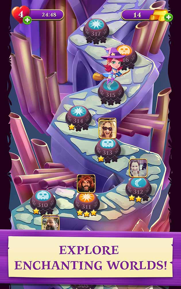 لقطة شاشة Bubble Witch 3 Saga 2