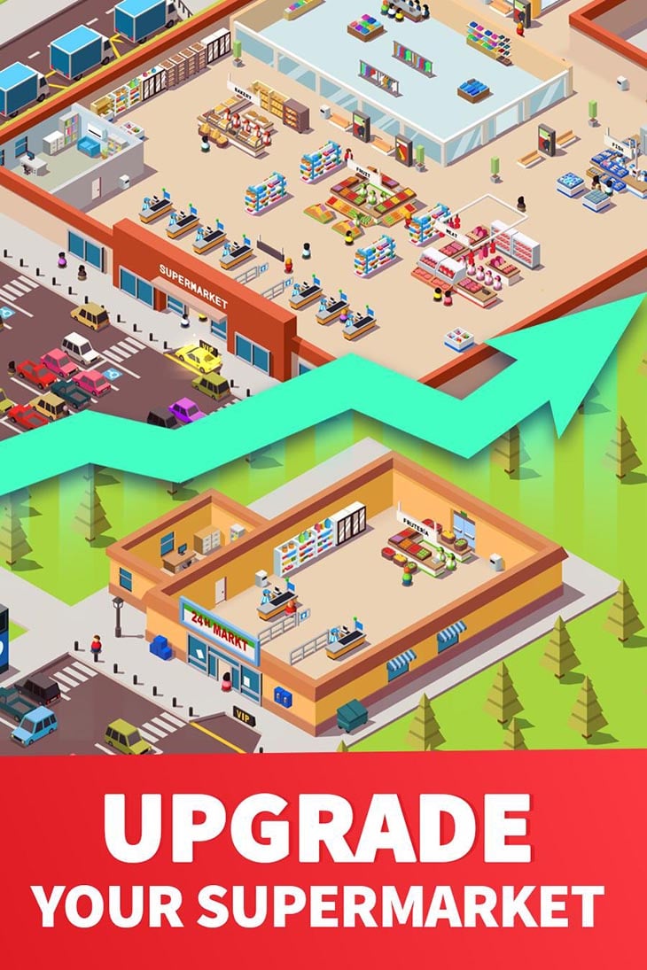 Idle Supermarket Tycoon لقطة شاشة 2