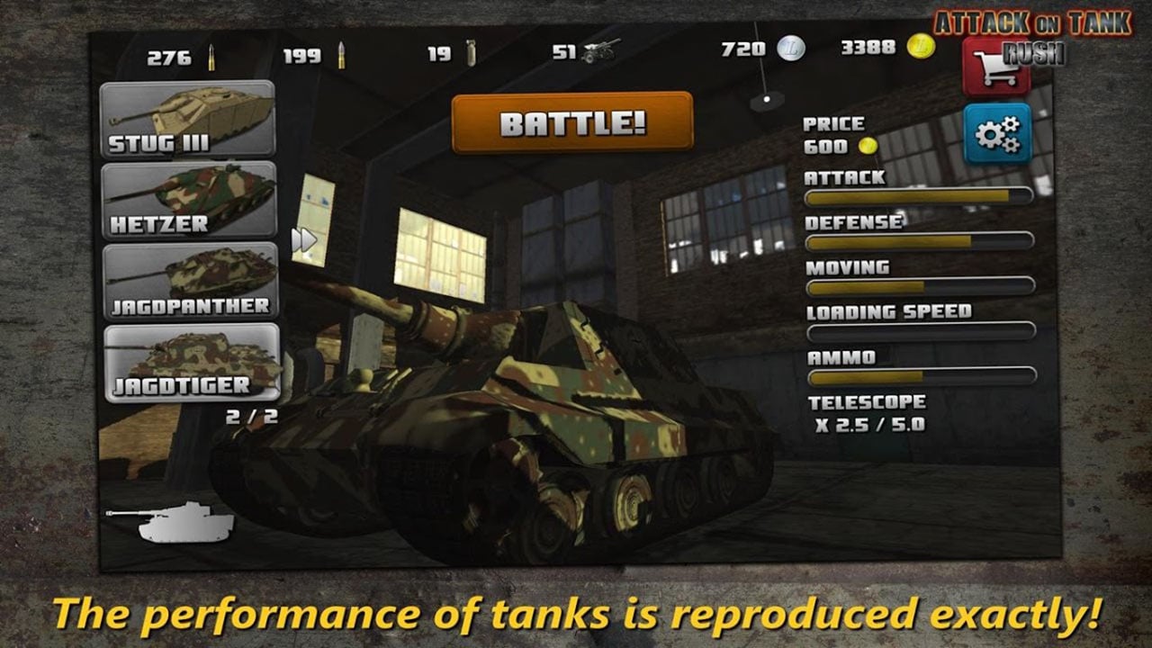 هجوم على شاشة Tank Rush 2