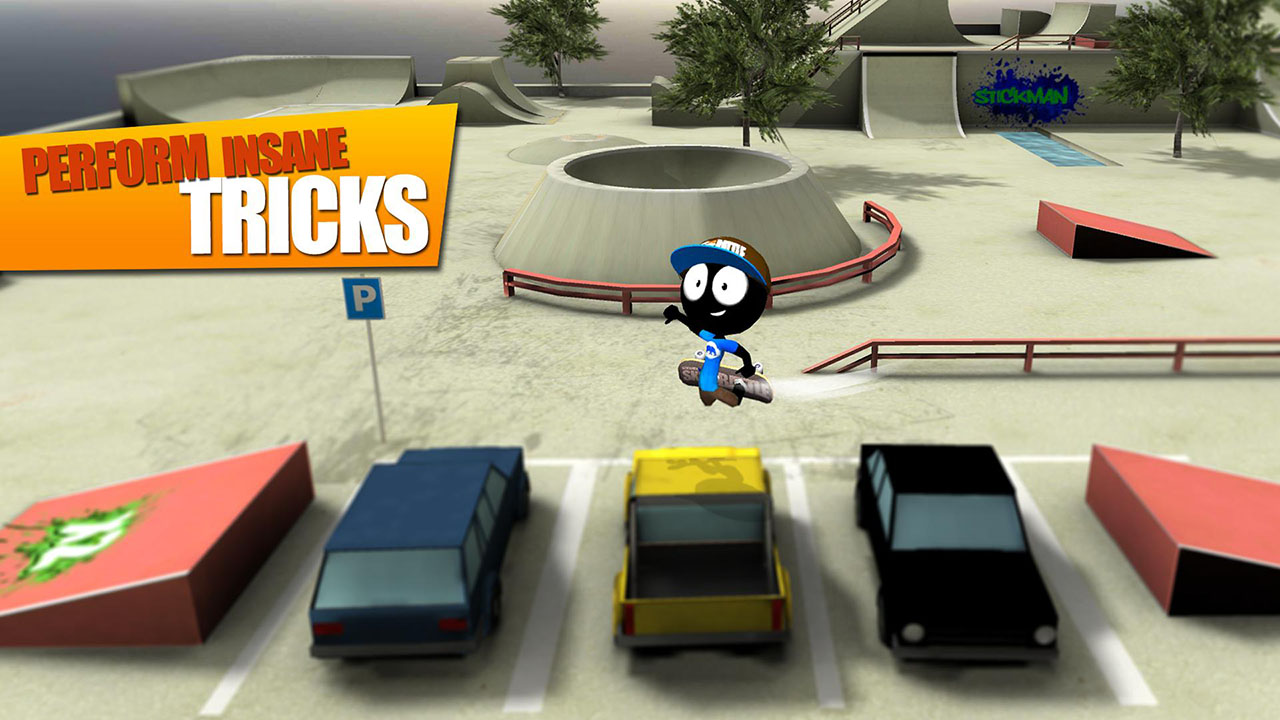 شاشة Stickman Skate Battle 2