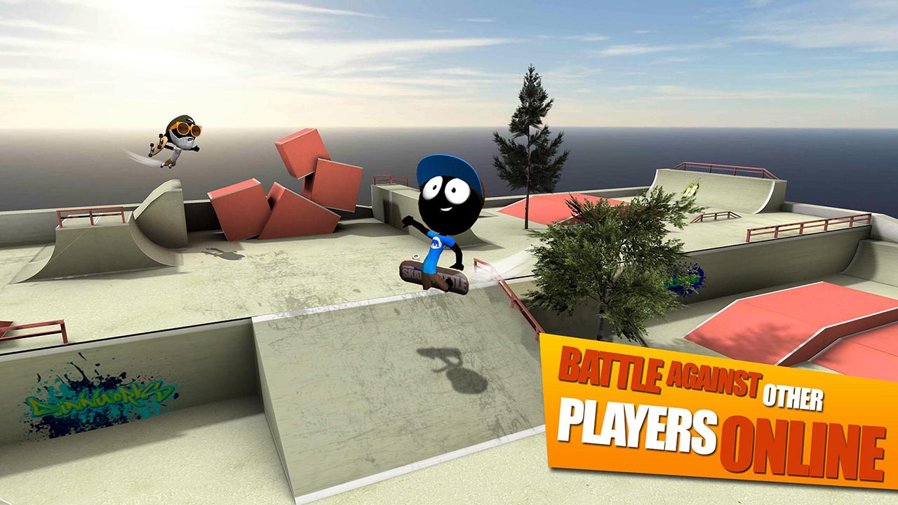 شاشة Stickman Skate Battle 0