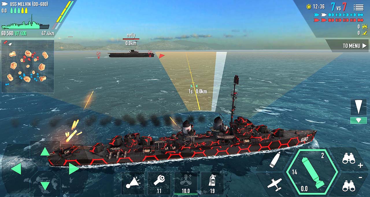 شاشة Battle of Warships Naval Blitz 1