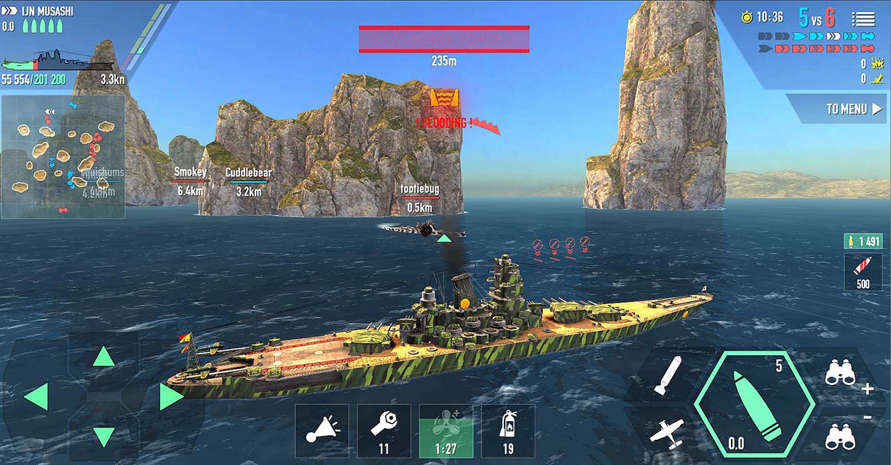 شاشة Battle of Warships Naval Blitz 3