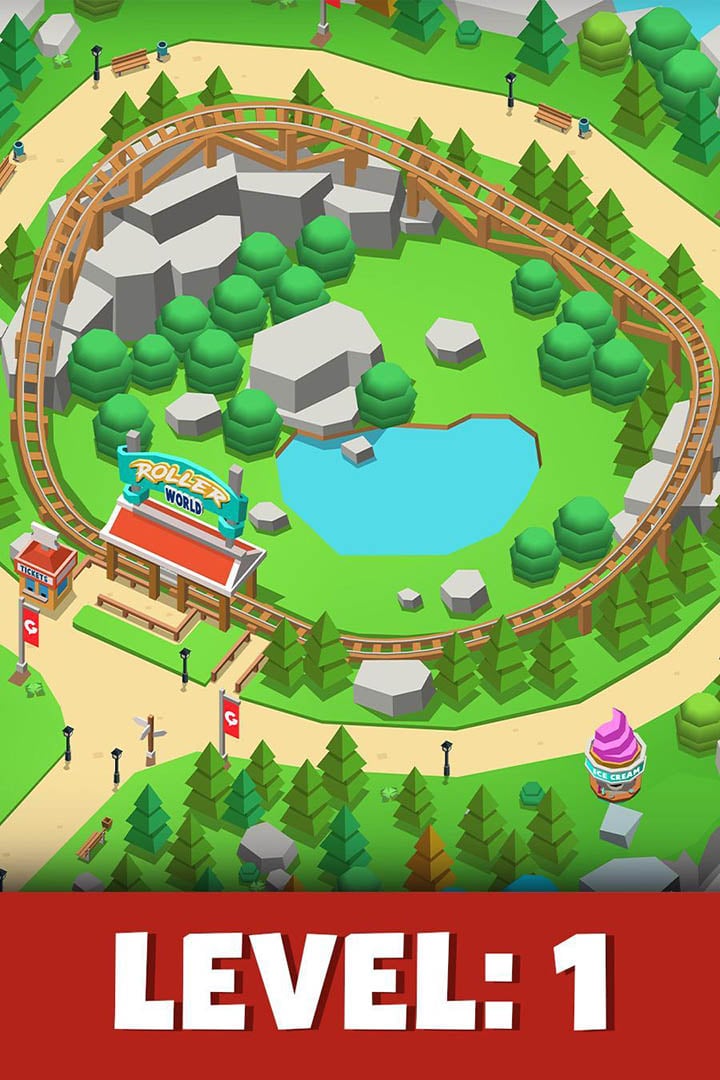 شاشة Idle Theme Park Tycoon 0