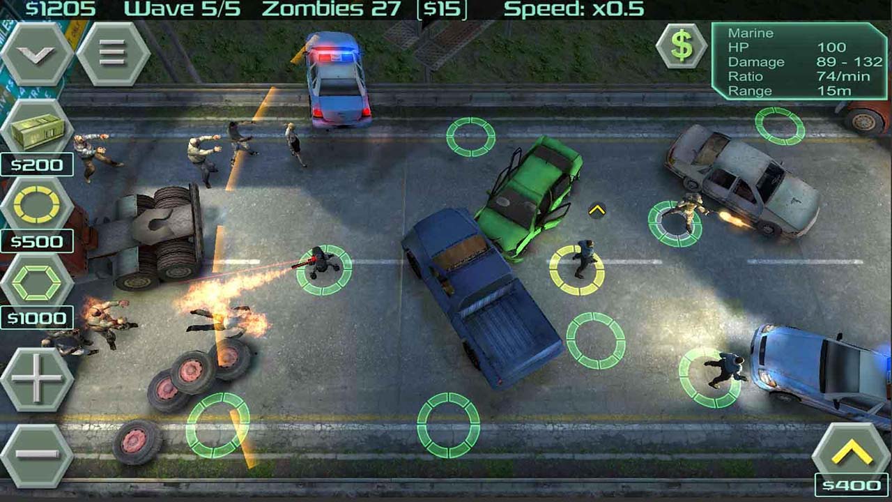 شاشة Zombie Defense 1