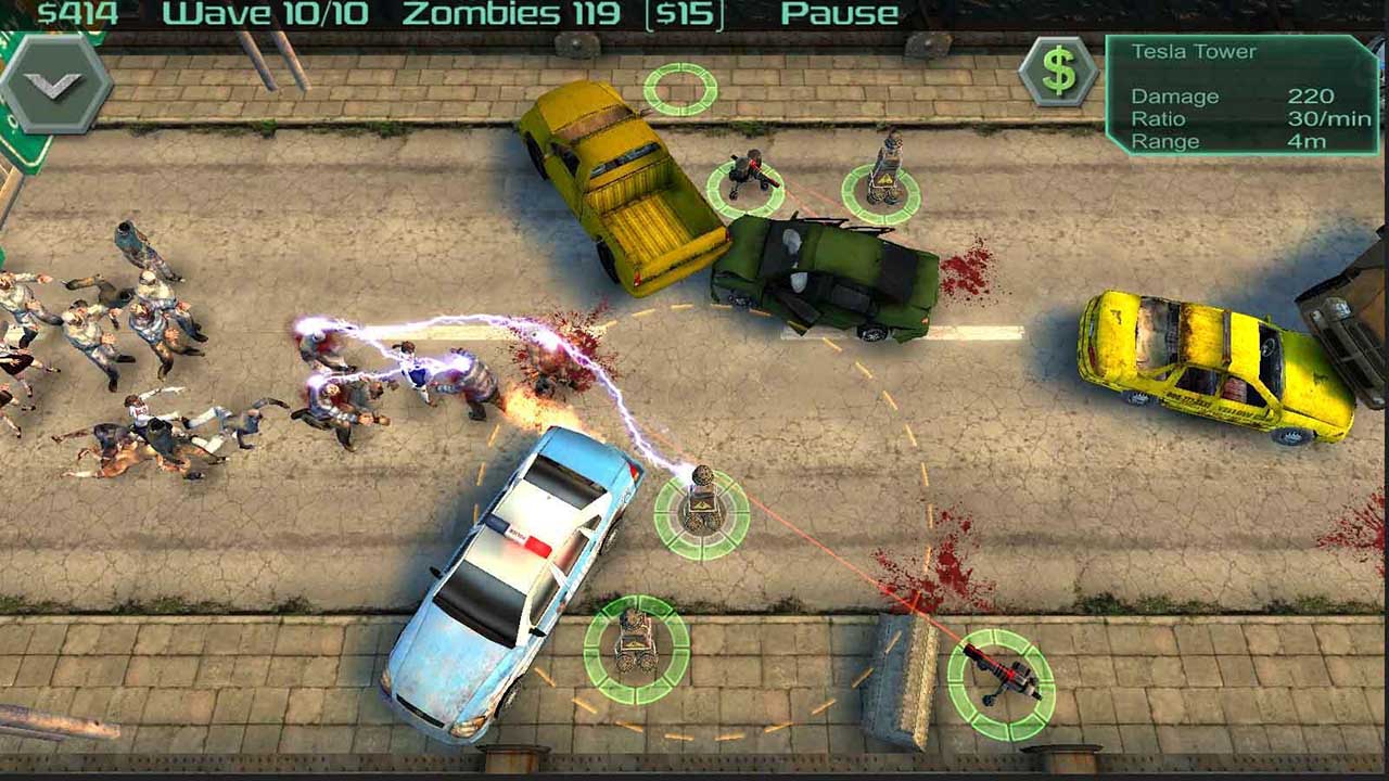 شاشة Zombie Defense 4