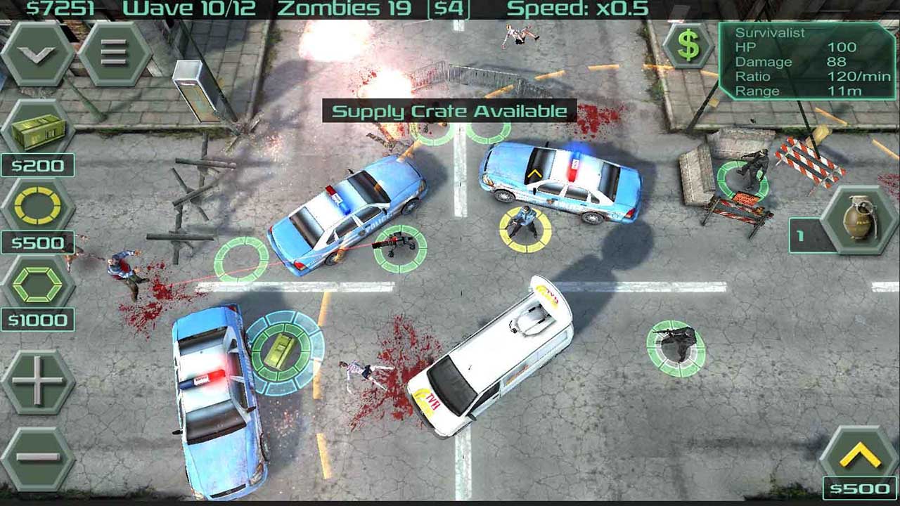 شاشة Zombie Defense 2