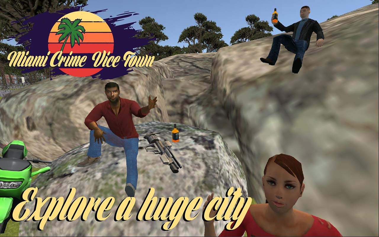 شاشة Miami Crime Vice Town 3
