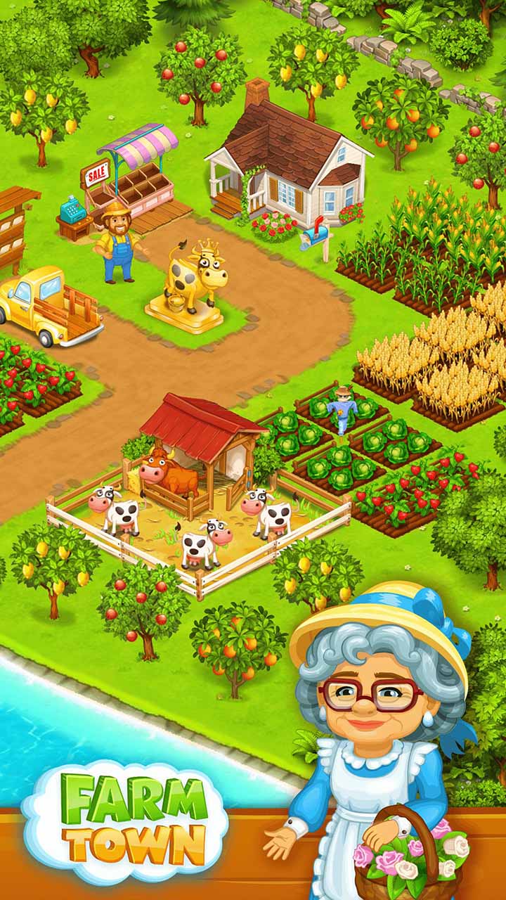 شاشة Farm Town 0