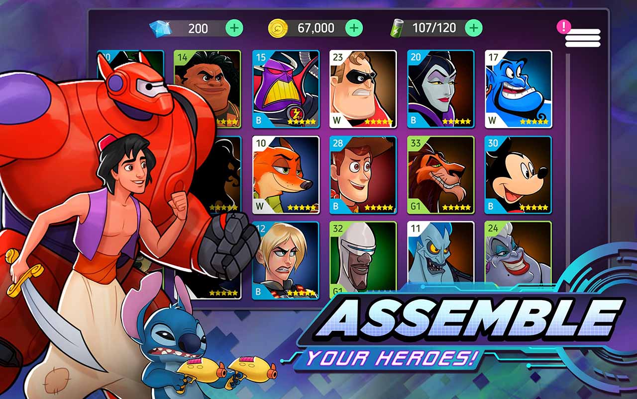 شاشة Disney Heroes Battle Mode 1