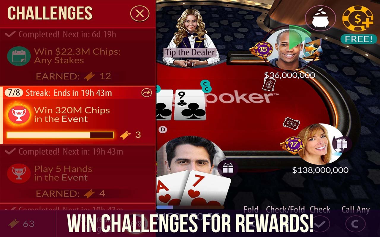 شاشة Zynga Poker 2