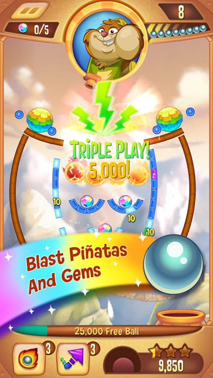 شاشة Peggle Blast 5