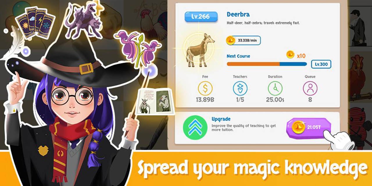 شاشة Idle Wizard School 4