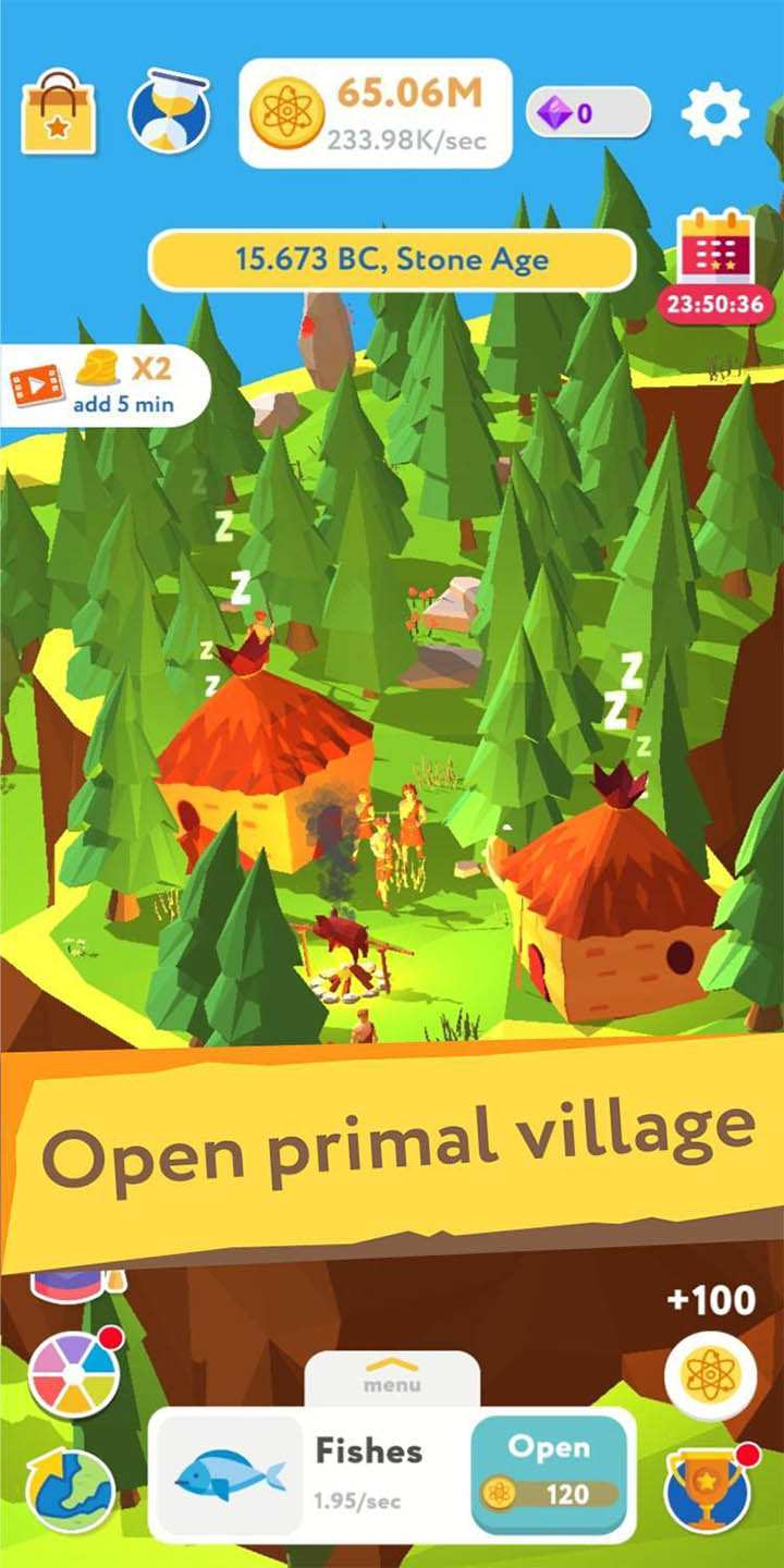 شاشة Evolution Idle Tycoon 1