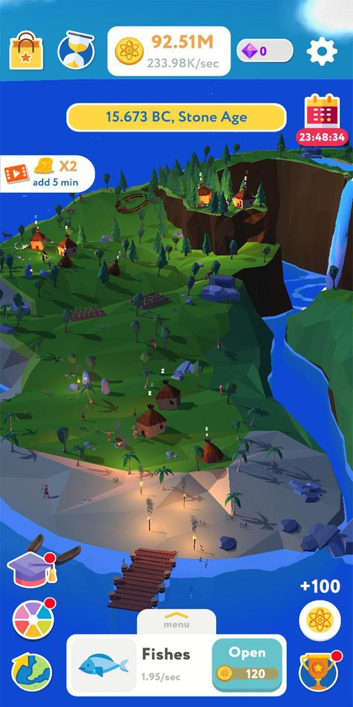 شاشة Evolution Idle Tycoon 4