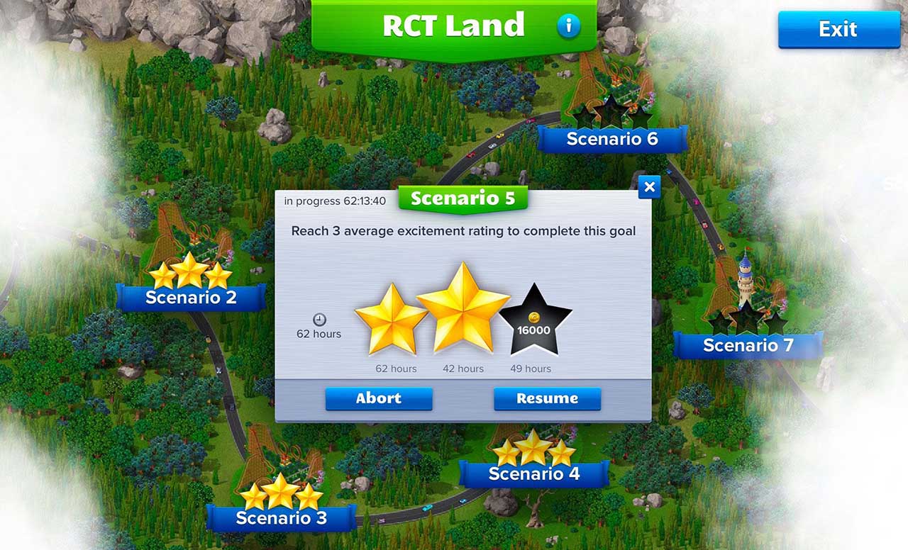 شاشة الجوال RollerCoaster Tycoon 4 2