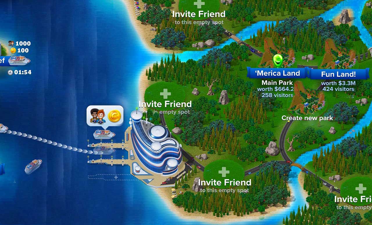 شاشة الجوال RollerCoaster Tycoon 4 4