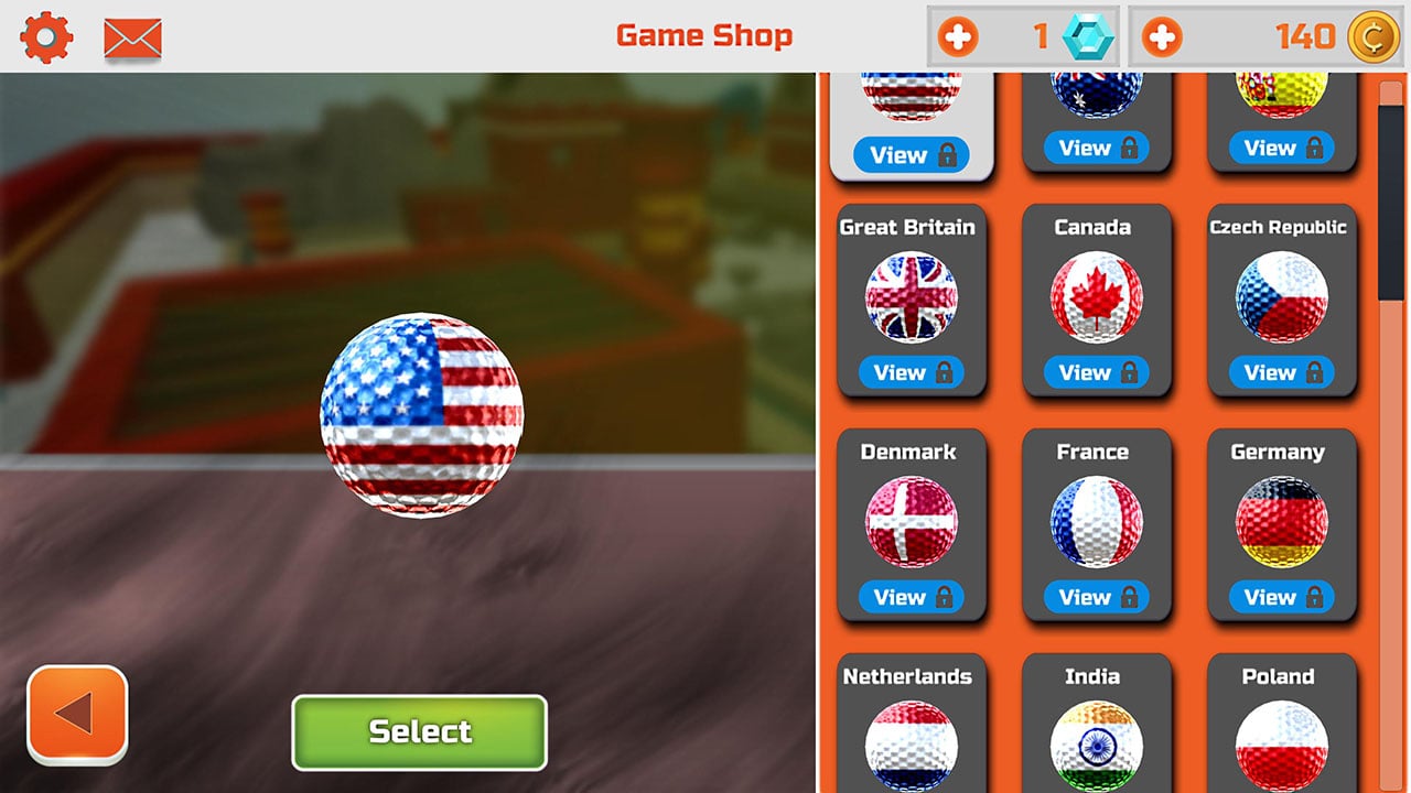 شاشة Mini Golf 3D City Stars 3