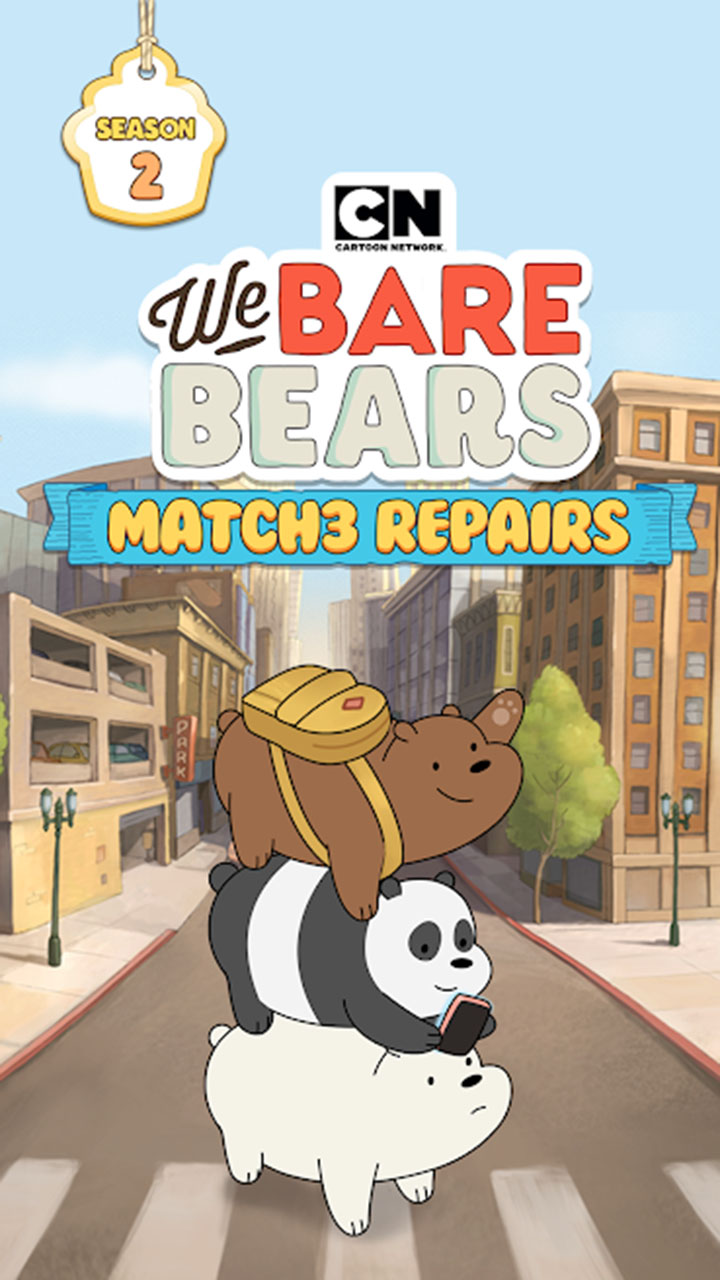 شاشة إصلاحات We Bare Bears Match3 2