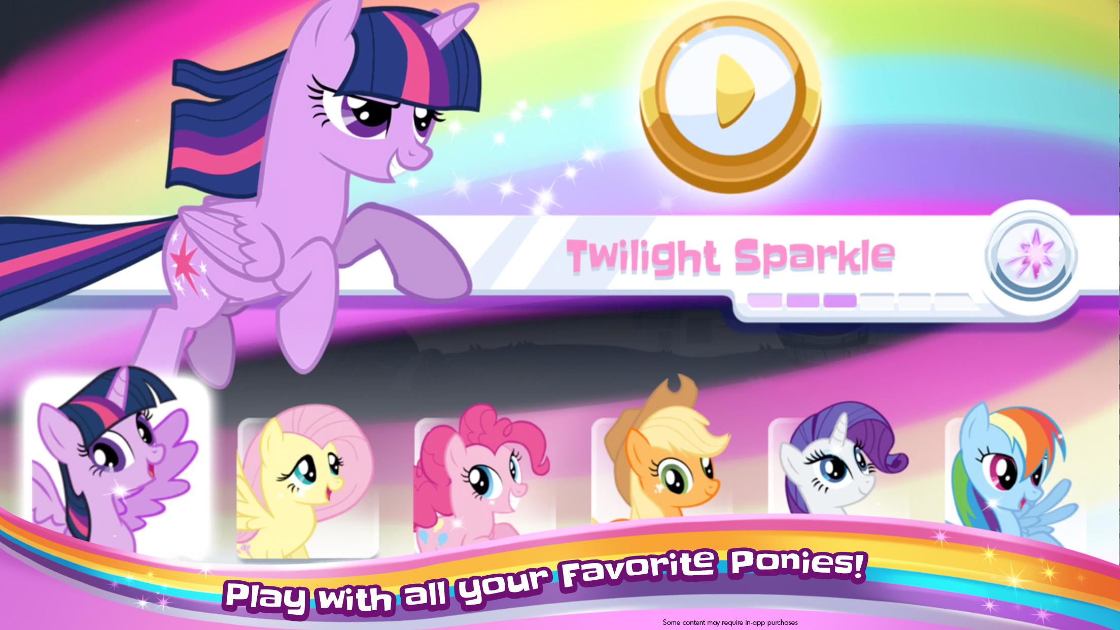 شاشة My Little Pony Rainbow Runners 2