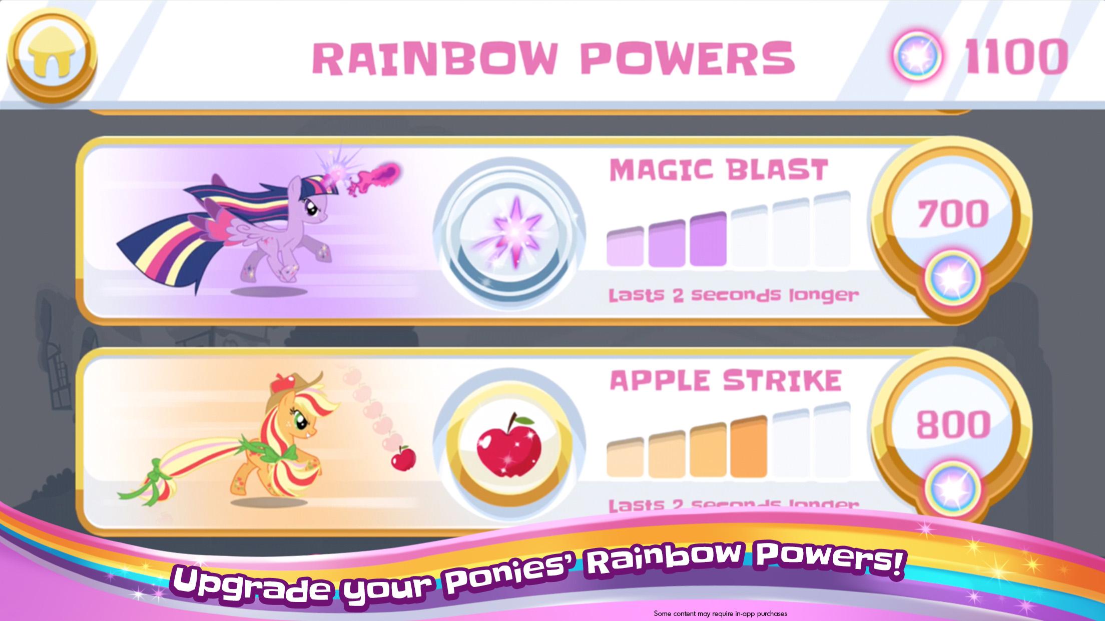 شاشة My Little Pony Rainbow Runners 3
