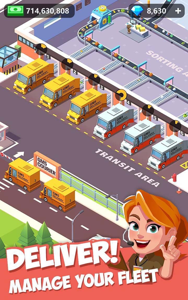 شاشة Idle Courier Tycoon 0