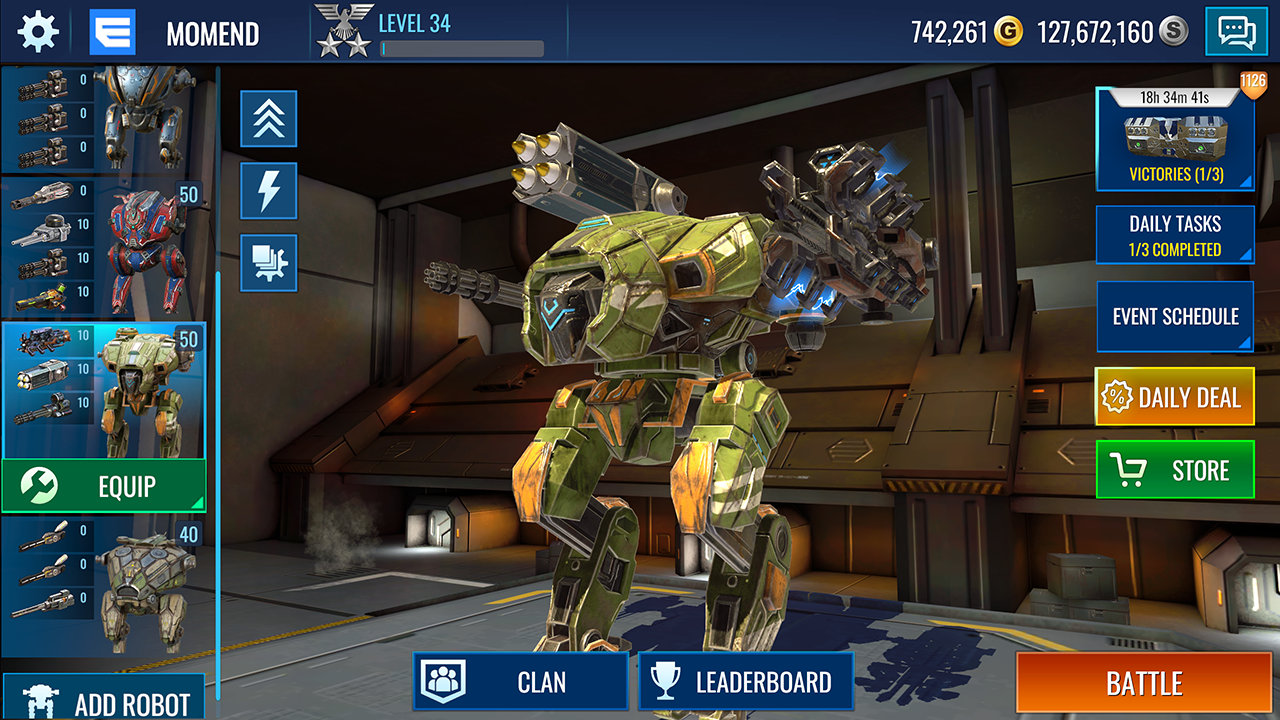 شاشة Mech Wars 3