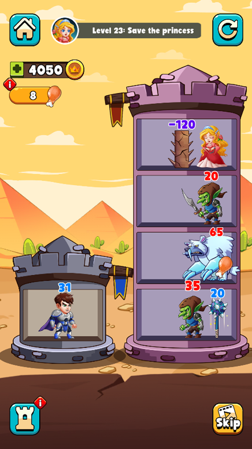 شاشة Hero Tower Wars 3