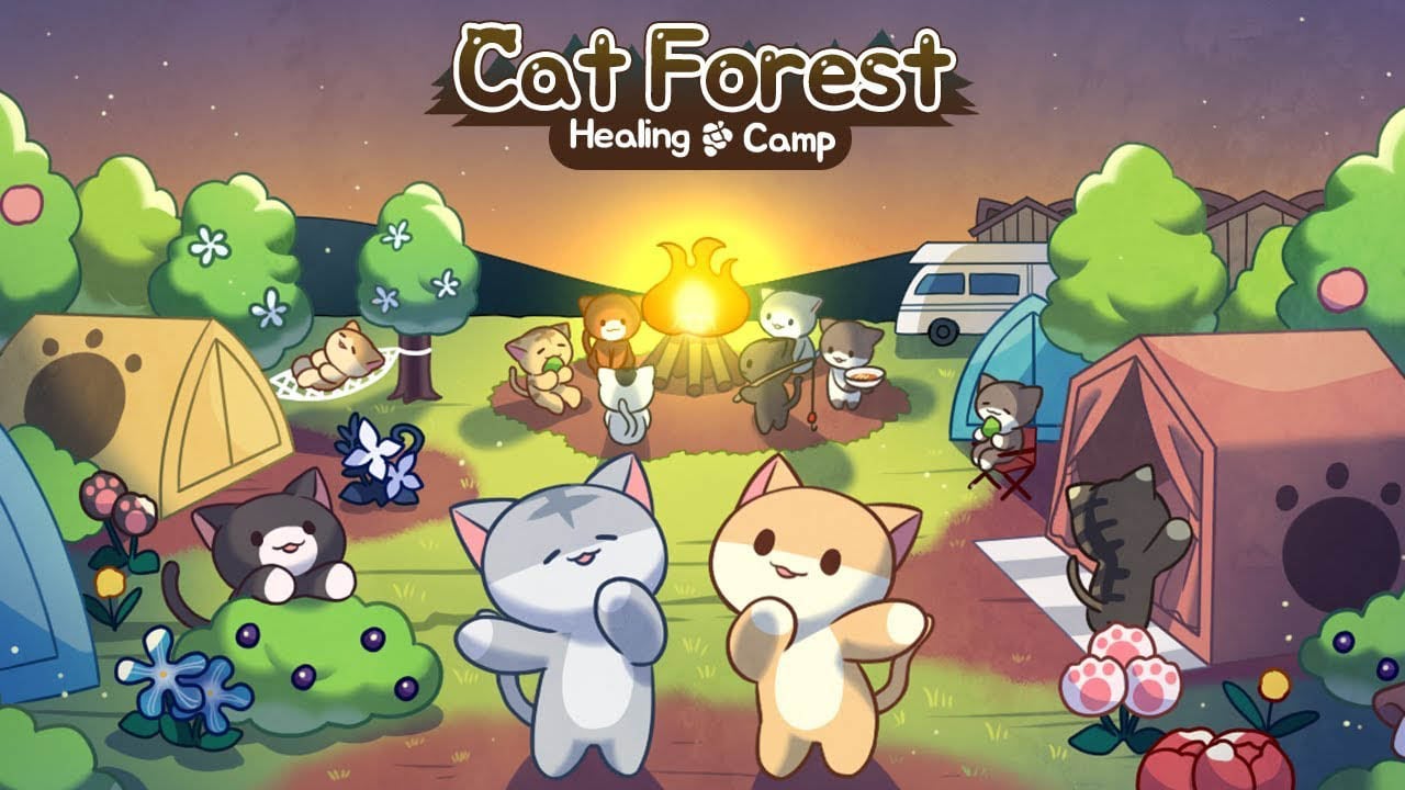 ملصق Cat Forest Healing Camp