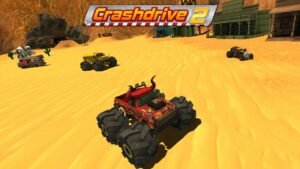 Crash Drive 2 ملصق سيارات السباق ثلاثي الأبعاد