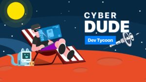 ملصق Cyber ​​Dude Dev Tycoon