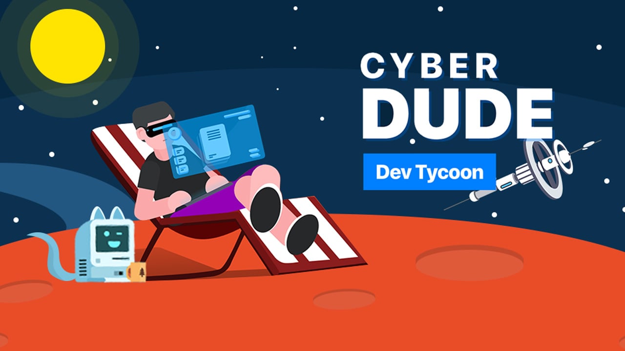 ملصق Cyber ​​Dude Dev Tycoon