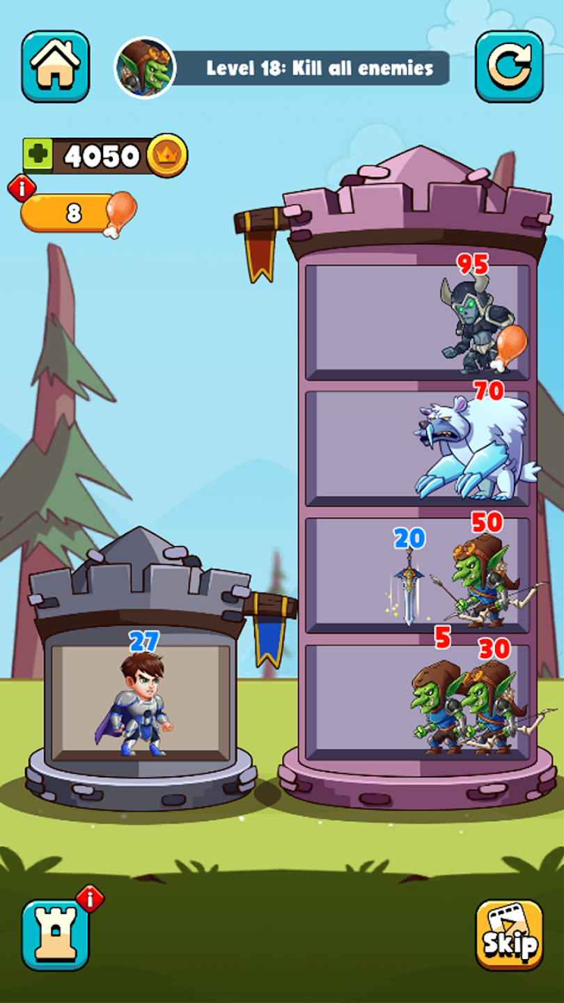 شاشة Hero Tower Wars 1