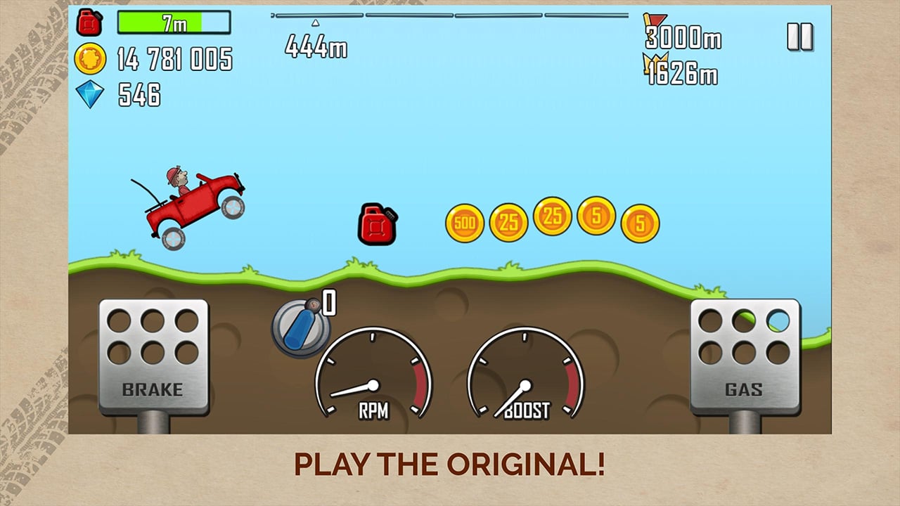 شاشة Hill Climb Racing 1