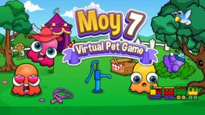 ملصق لعبة Moy 7 للحيوانات الأليفة الافتراضية