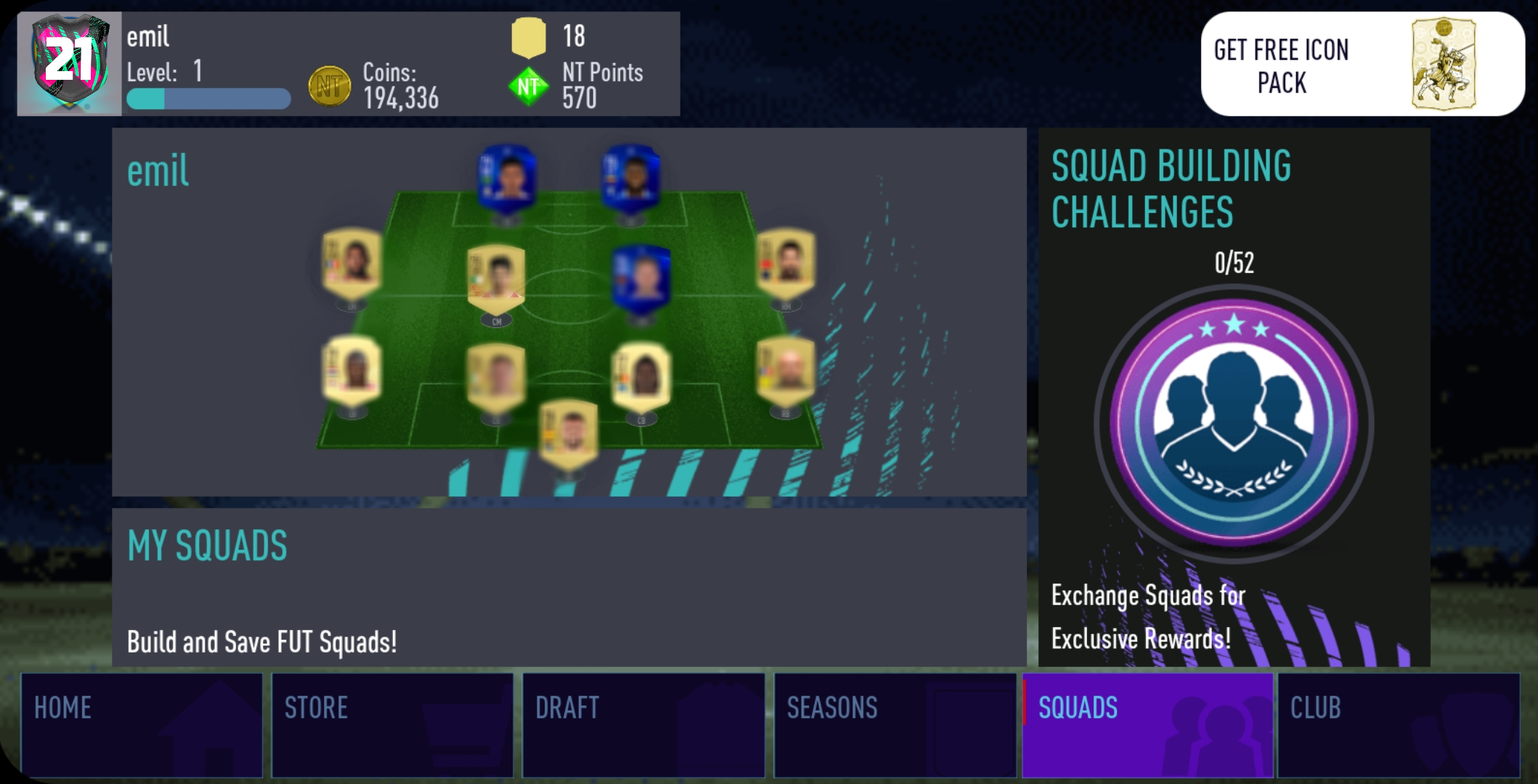 شاشة NT 21 Draft Simulator 2