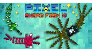 ملصق Pixel Sword Fish io