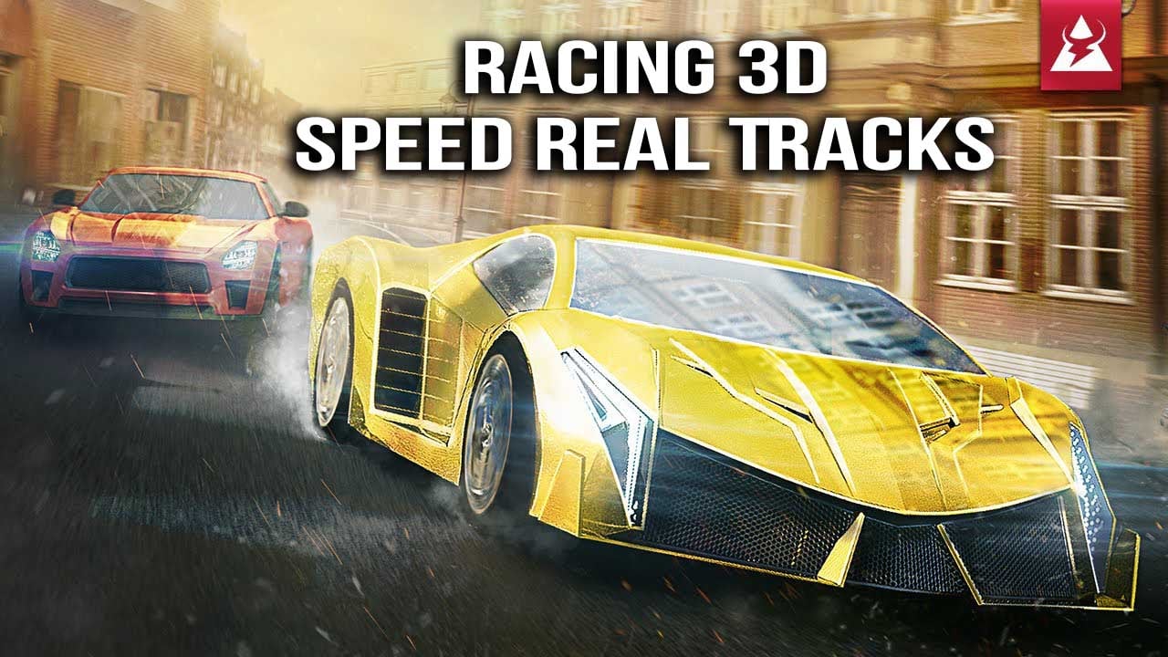 سباقات 3D سباقات السرعة الحقيقية ملصق