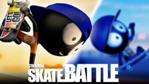 ملصق Stickman Skate Battle