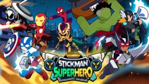 ملصق Stickman Superhero